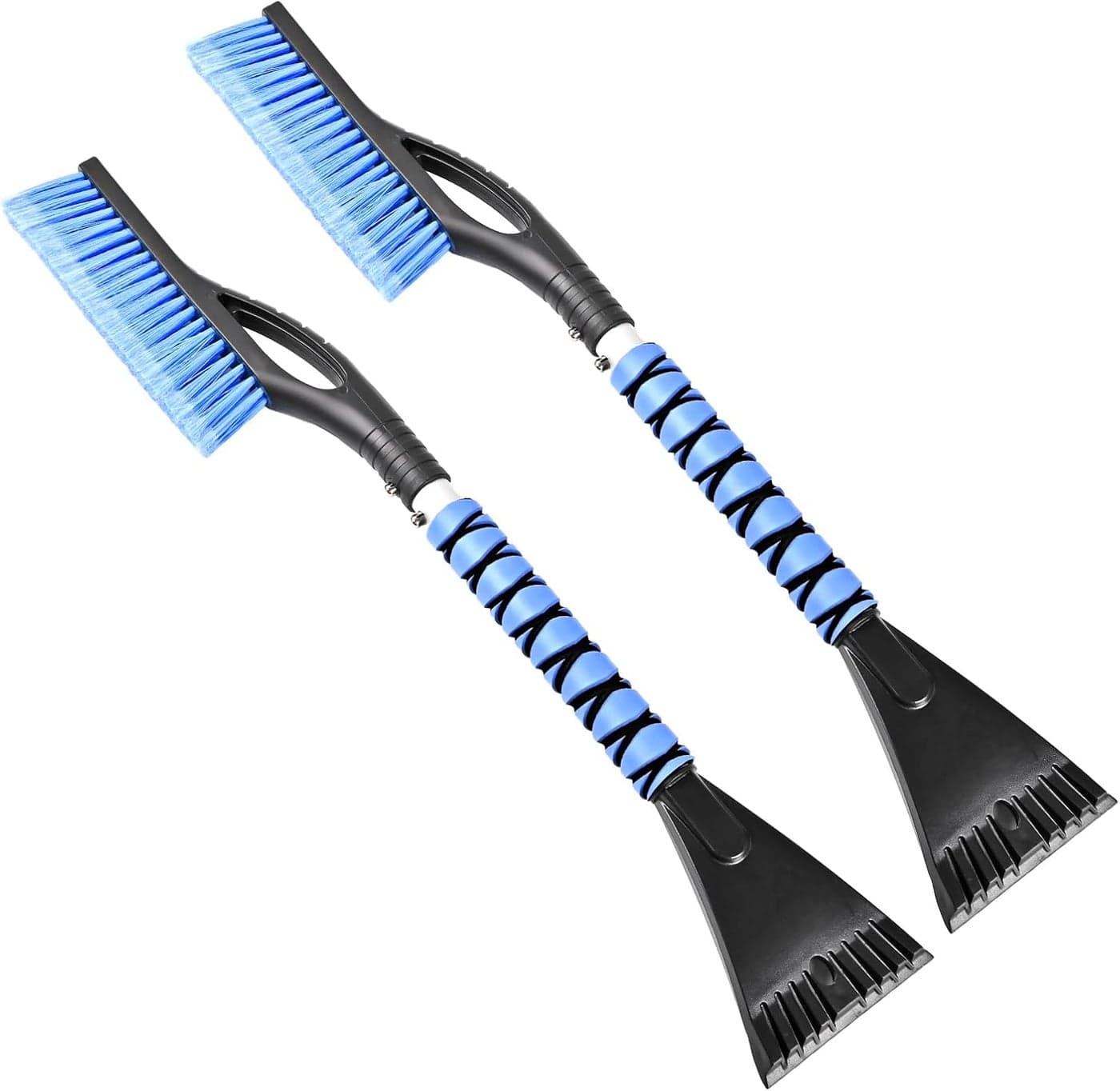 YLCVBUD 27" Snow Brush and Ice Scrapers - Detachable Pivoting Tool for Cars, Trucks, and SUVs (2pcs)