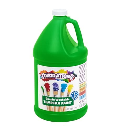 Colorations ParabenFree Washable Tempera Paint for Kids 1 Gallon Value Size Vibrant Green NonToxic and Made in The USA