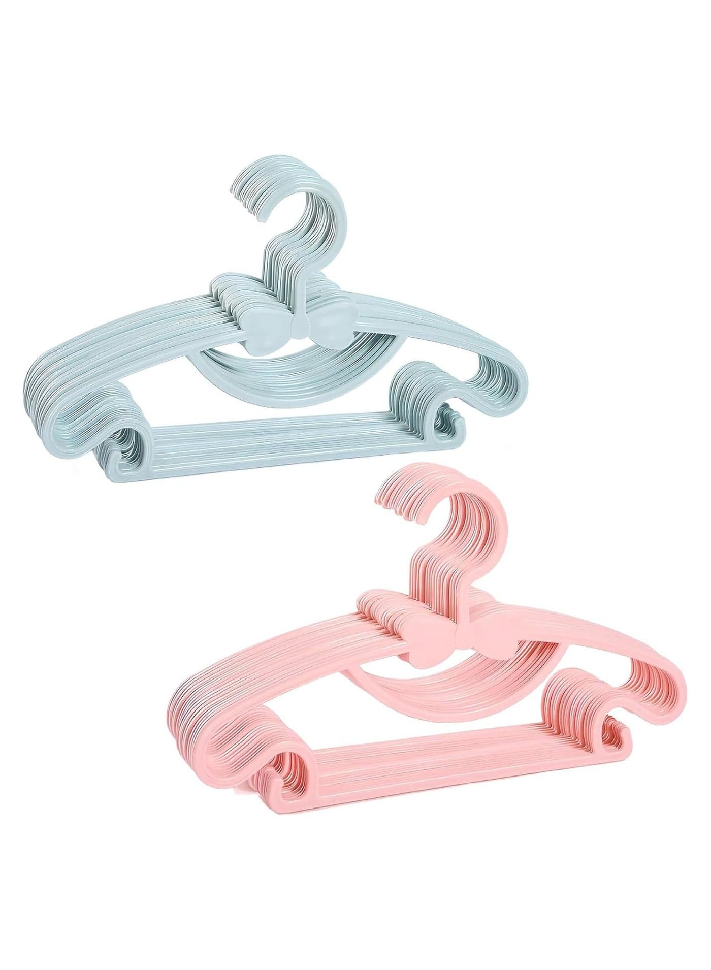 50 Pcs Kids Clothes Hangers Plastic Non-Slip Coat Hangers with Hook Ultra Thin No Trace Durable Cute Bow Toddler Hangers for Children Clothes