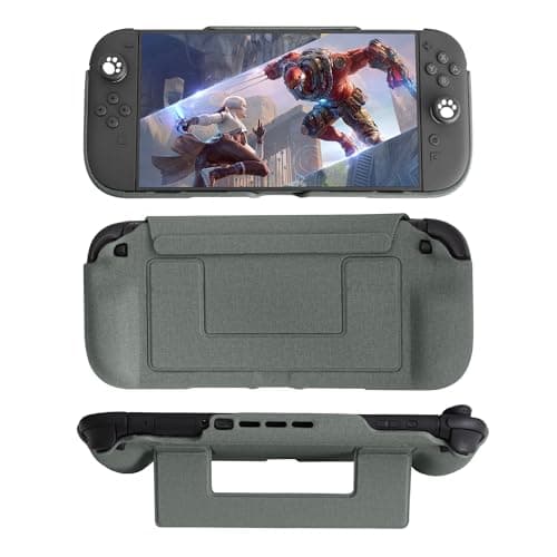 Switch 2 Cover Protective Case, Detachable Magnetic Shell, 360 ° All-Around Protection, with a Protective Shell with Built-in Ergonomic Grip, Suitable for Nintendo Switch 2 Model 2025, Grey