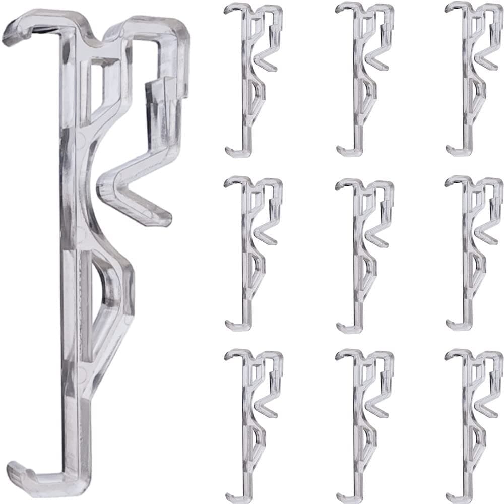 Valance Clips 10pcs 25inch Clear Plastic Hidden Retainer Holder Clip for Window Blind ValanceHorizontal Faux Wood Blinds Parts