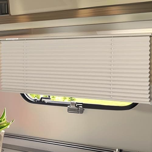 RVINGPRO RV Blinds for Camper Windows Camper Replacement Blinds Privacy Protection RV Window Shades for RV Camper Travel Trailer Grey 32 W x 24 L