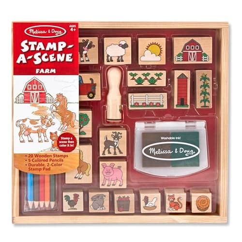 Melissa & Doug, Toy Stamp A Scene Farm