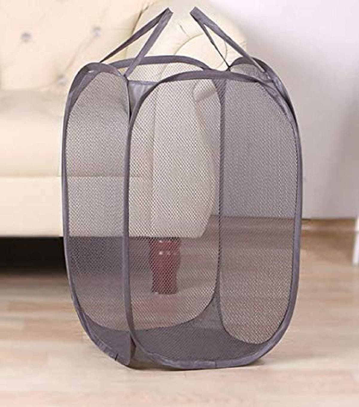 Kuber Industries Nylon Mesh Laundry Basket 30Ltr (Multi)-CTKTC026006