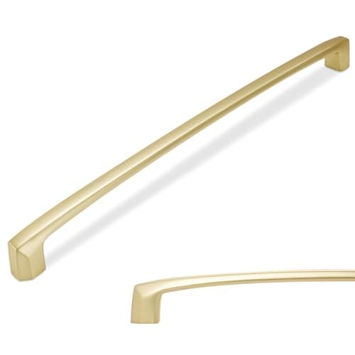 BUKOBYHE 10 Pack 10 Inch Kitchen Cabinet Handles Brushed Brass Cabinet Pulls Zinc Alloy Drawer Pulls Solid Kitchen Hardware