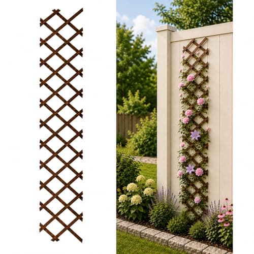 Expandable Garden Trellis 131 x 67 Trellis for Climbing Plants Outdoor Wooden Lattice Fence Wall Panel Lattice Panels for Outside for Climbing Plants Vine Ivy Rose Cucumbers Clematis1PC