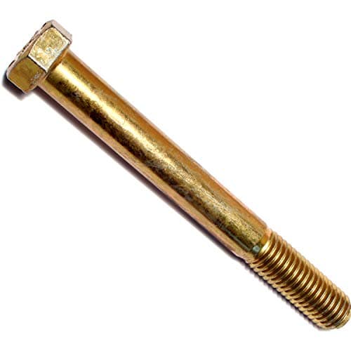 Hard-to-Find Fastener 014973254193 Grade 8 Coarse Hex Cap Screws, 9/16-12 x 5, Piece-10, Yellow