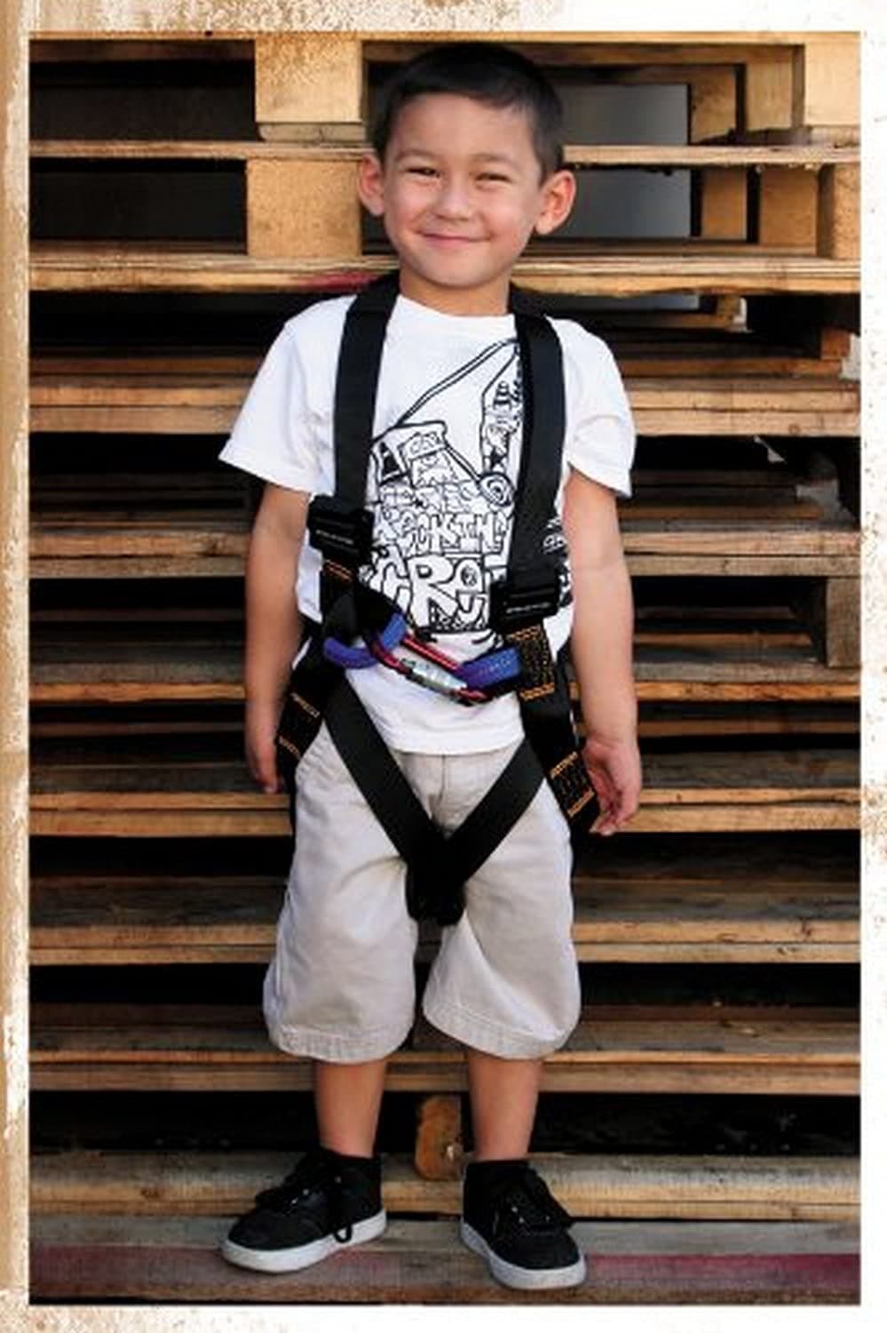 Fusion Climb Full Body Harness Black, Warrior Kids, KH-201A-C-BLK