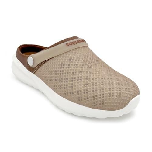 KazarMax Wanderer Beige Clogs Sandals for Men -7 UK