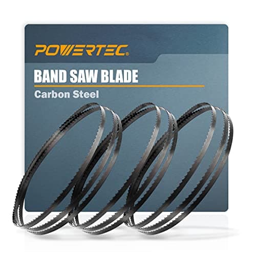 POWERTEC 62 Inch Bandsaw Blades Assortment for Woodworking, Band Saw Blades for POWERTEC, Ryobi, WEN, Grizzly, Skil and Sears Craftsman 9" Band Saw, 3PK (13601)