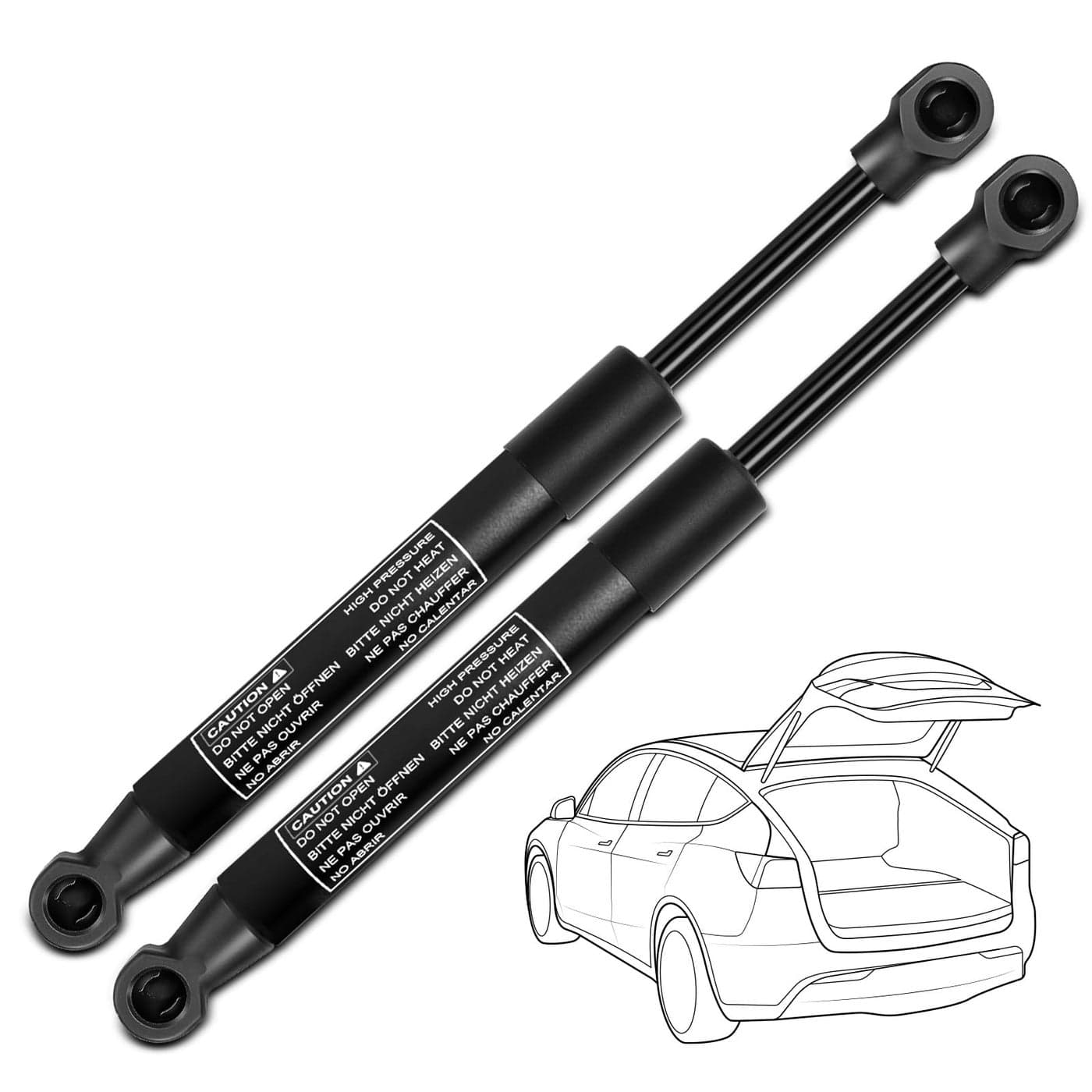 YHTAUTO 2PCS Rear Trunk Lid Lift Support Struts Gas Spring Shocks Replacement for 20092014 Nissan Maxima Without Spoiler