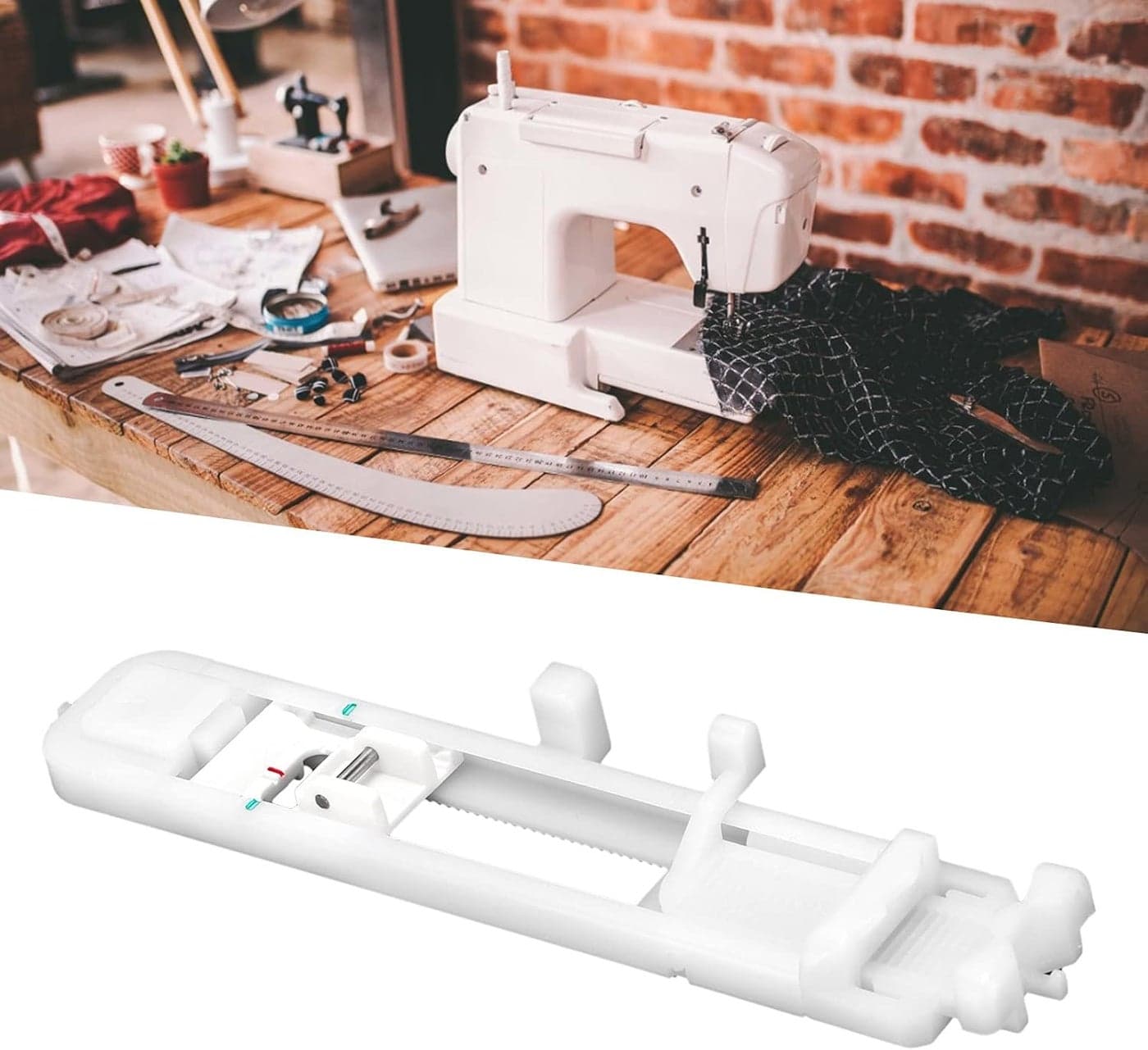 OneStep Buttonhole Presser Foot Automatic Button Hole Tool Accessories for Singer Electronic Sewing Machine White