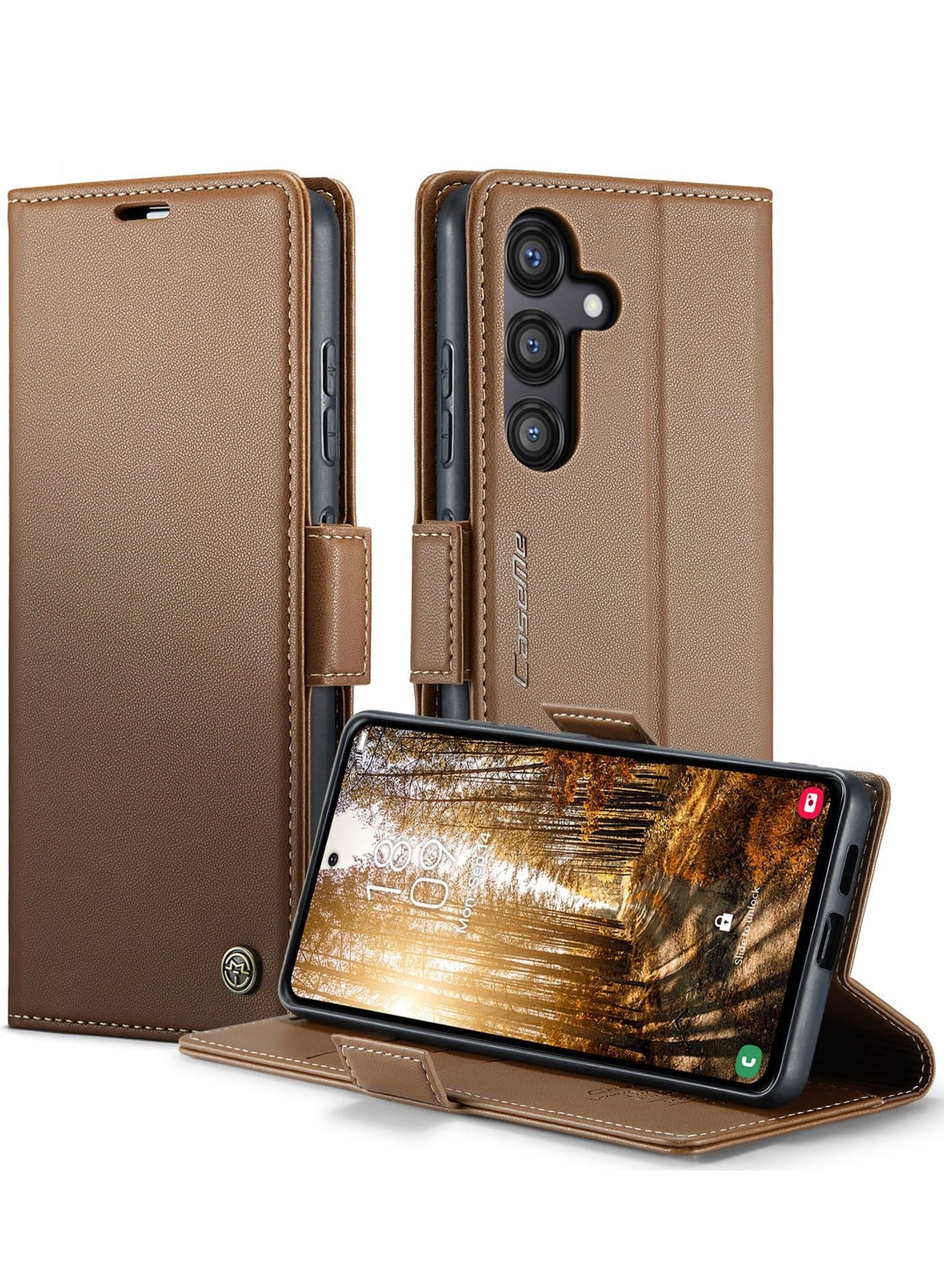 Samsung Galaxy A56 Soft PU Leather Shockproof Wallet Case Full Body Protective Flip Cover with Magnetic Closure