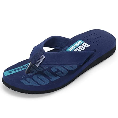 DOCTOR EXTRA SOFT Slipper Care Orthopaedic and Diabetic Super Fitting Comfort Doctor Slipper, Dr. Slipper, Flip-Flop, Slides and House Slipper for Men's D-31-Navy-7 UK