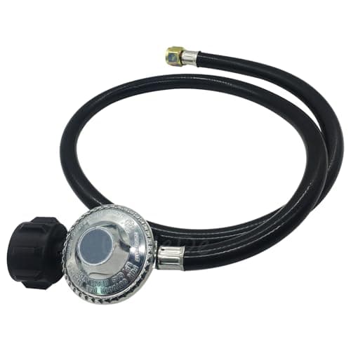Uenede 3 Feet Propane Regulator Hose, QCC1 to 3/8" Female Flare Nut, Universal Grill Regulator Replacement Parts, for Most LP Gas Grill Heater and Fire Pit Table