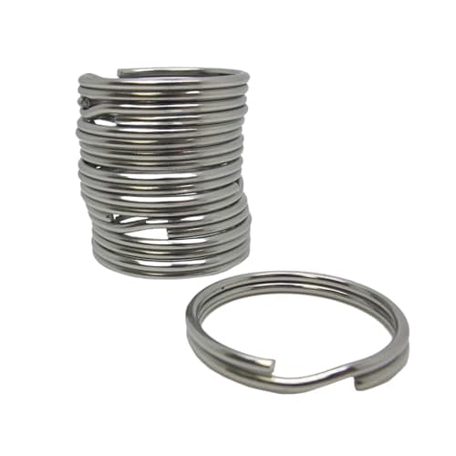 Scuba Choice 32.3mm Stainless Steel Split Rings for BCD Attachment, 2.0mm - Strong, Rust-Resistant, Secure Connection for Diving & Water Sports (10-Pack)