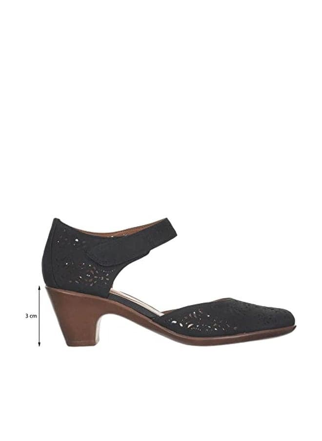 Easy Spirit Women's Cindie Dress Pump, Black Nubuck, 8 M US