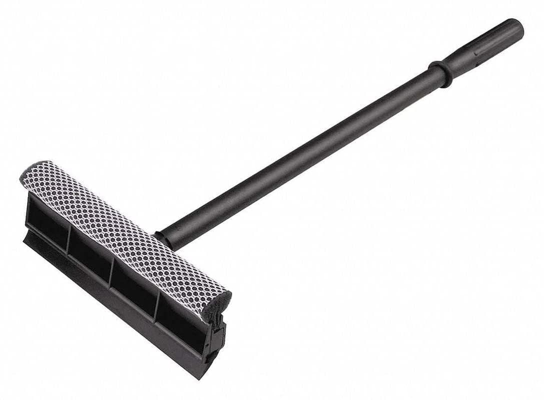 Ncry Squeegee Car Brush Cleaner with LongReach Handle Kitchen Platform and Window Glass Wiper Sponge Cleaner Washing Cleaning for car AntiSlip Brush Home Interior Exterior UseBlack1Pc