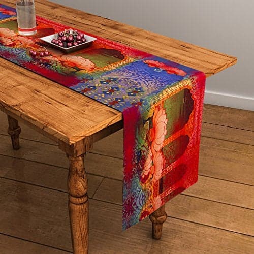 SEJ by Nisha Gupta Dining Table Runner for Center Table | Table Runner 4 Seater & 6 Seater | Runner for Dining | Table Runners for Living Room | Printed Washable Runner (12x48 Inches)