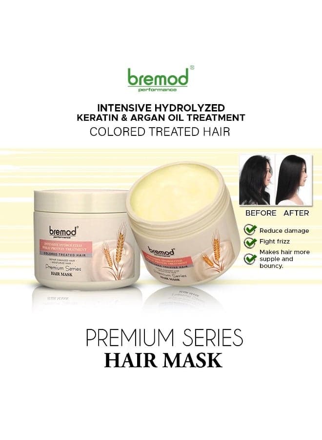 Discover the ultimate care solution for dry and damaged colored hair with Bremod Keratin & Argan Oil Hair Mask, delivering deep nourishment, enhanced shine, improved manageability, and professional salon-like smoothness after every use.