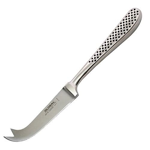 Global 3 inch Pronged Cheese Knife - Fork Tipped Spear, Narrow Blade, Lightweight Japanese Stainless Steel, Razor Sharp Edge, Made in Japan, GTF-30