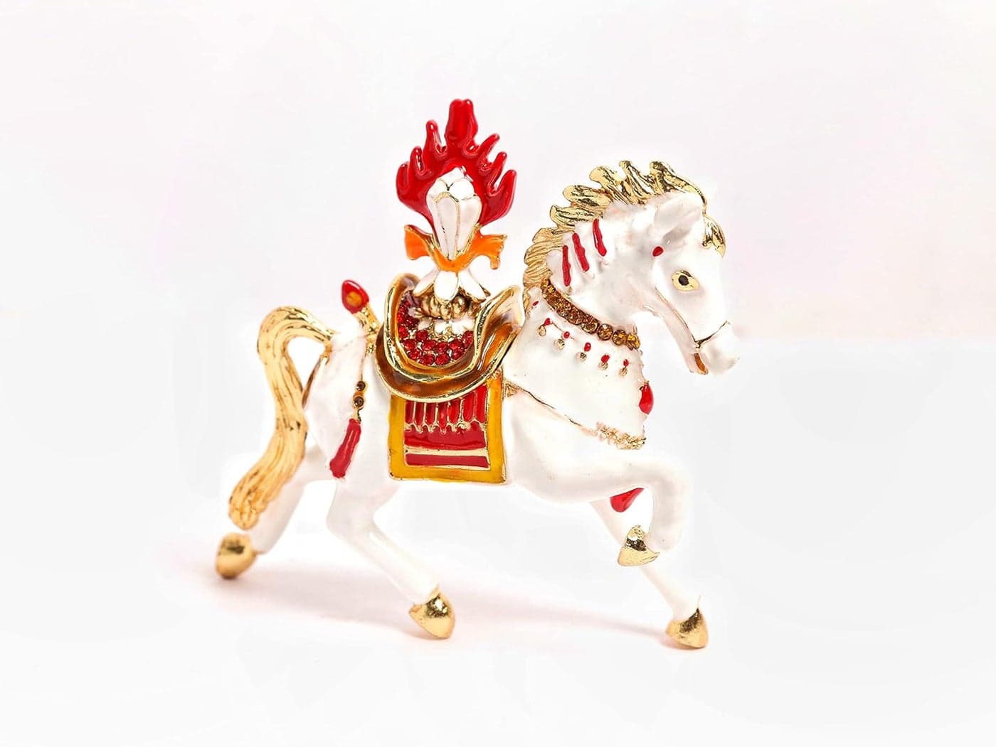 The Spiritual Living Feng Shui Horse for Good Luck II Bejeweled WishFulfilling Horse Carrying Jewel Trinket Box II Feng Shui Items for Money Success II Home Decor II Home Office II 35 Inch