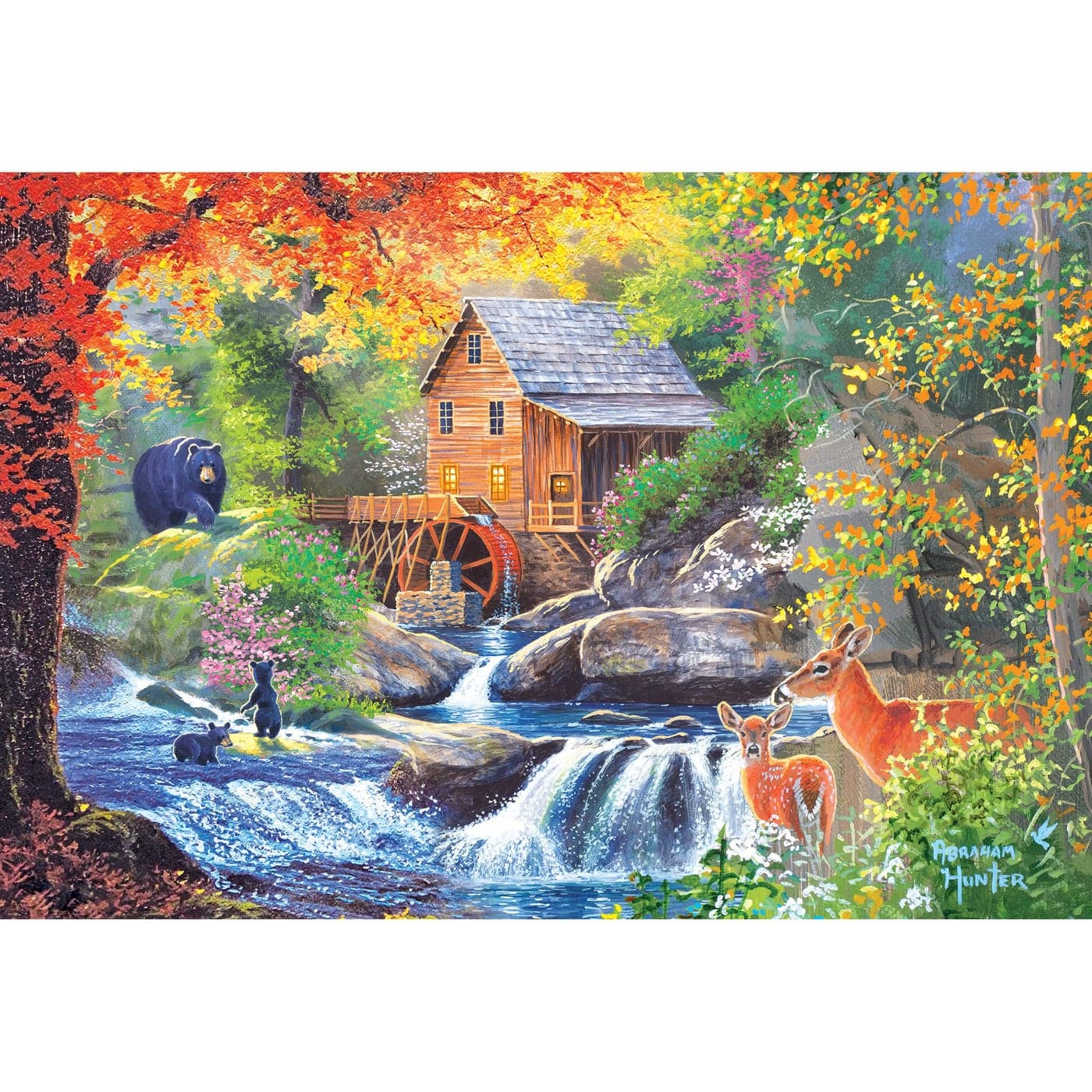 RoseArt - Abraham Hunter - Spring Mill - 2000 Piece Jigsaw Puzzle for Adults
