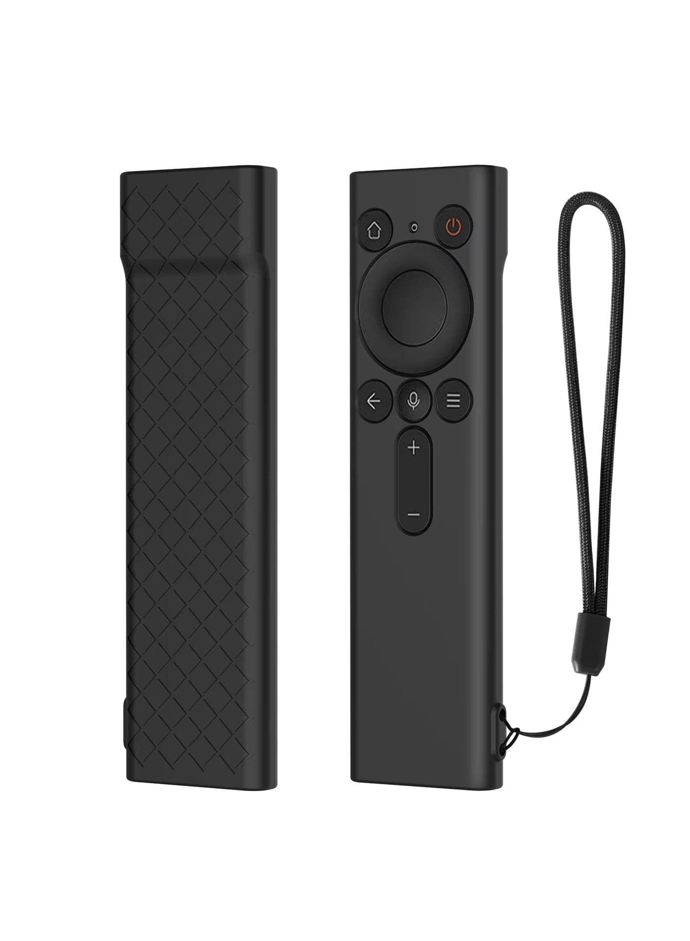Silicone Case For Huawei Rhinoceros Pointing Smart TV Remote Control Case Sleeve with Lanyard (Black)