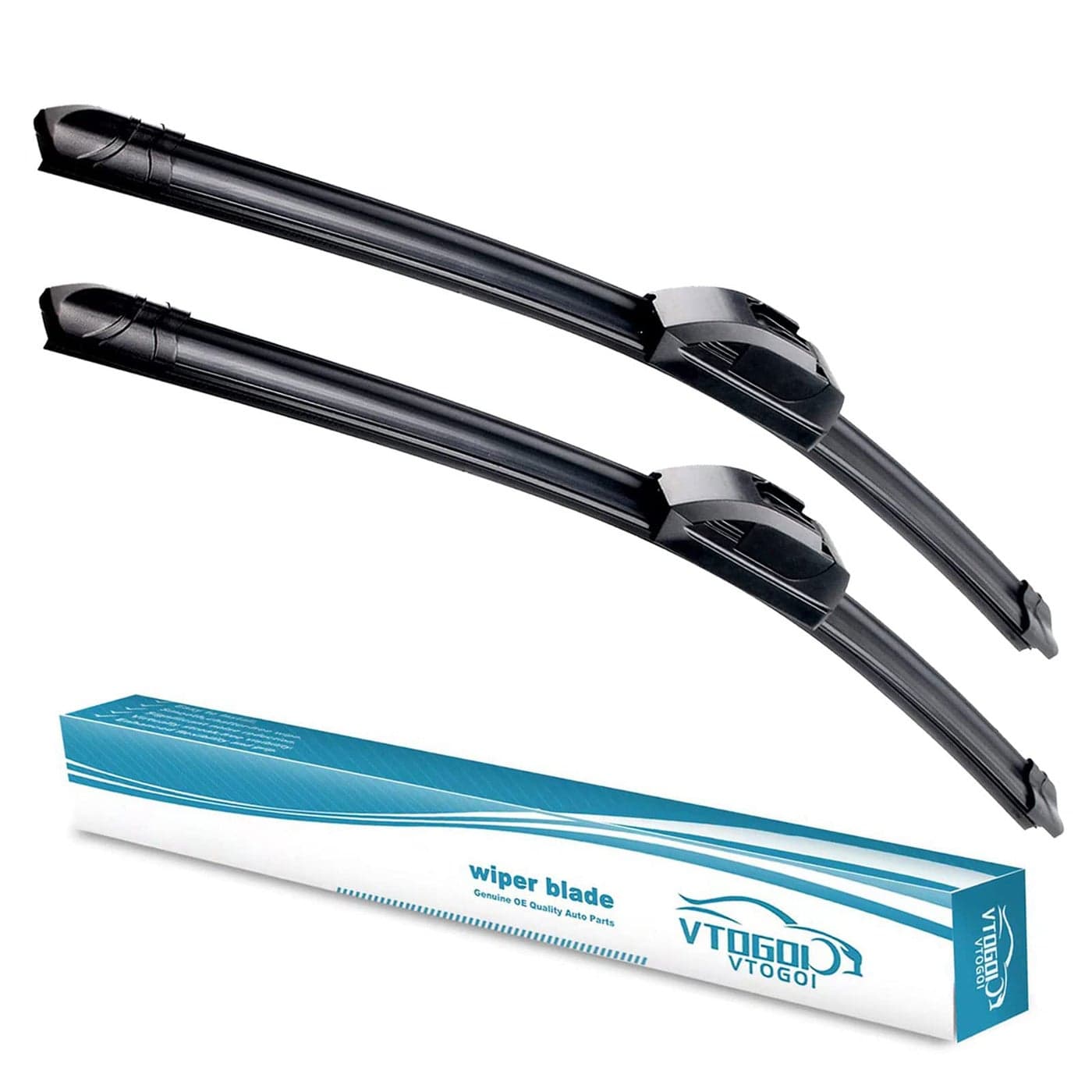 VTOGOI OEM Quality 2619 Premium AllSeason Auto Windshield Natural Rubber JHook Wiper BladesPack of 2