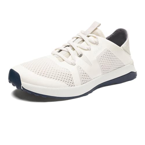 OLUKAI Huia Womens Athletic Sneakers Lightweight Breathable Mesh Comfort Fit Wet Grip Rubber Soles Durable Supportive WhiteWhite 5