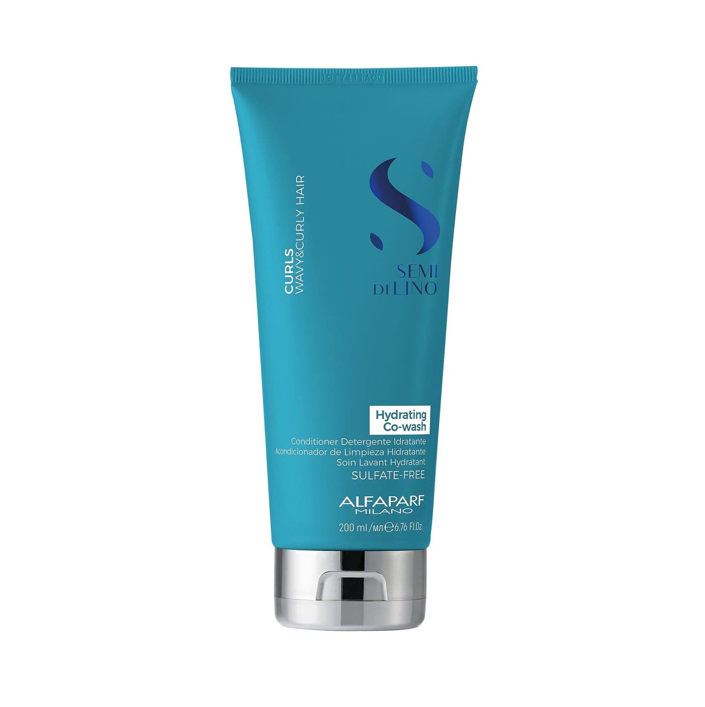 Alfaparf Milano Semi di Lino Hydrating CoWash FoamFree Conditioner for Curly Hair Increases Hair Shine Manages Frizz Control Prolongs Cosmetic Color Vegan Sulfate Free 250ml