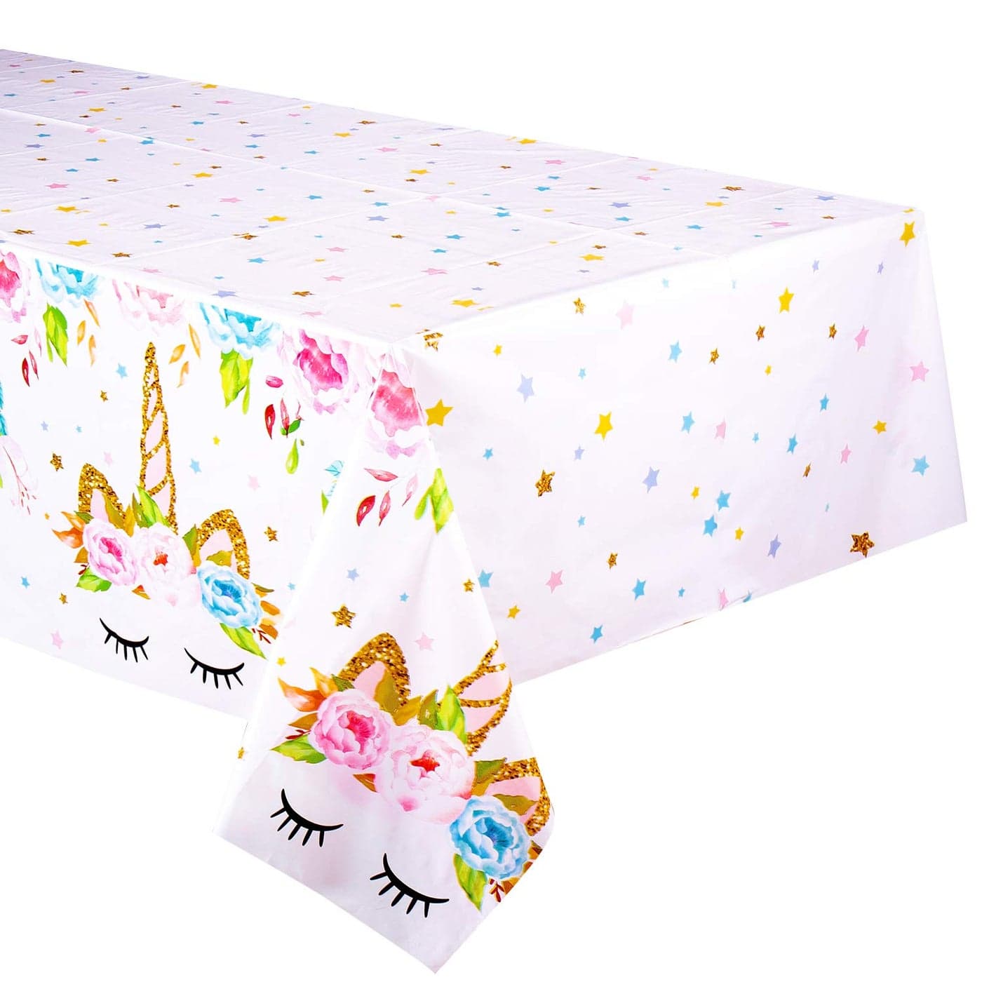 FZR Legend Unicorn Themed Birthday Party Decorations Plastic Tablecloth 53 x 90 inchesDisposable Table Cover Magical Party Supplies for Girls and Baby Shower