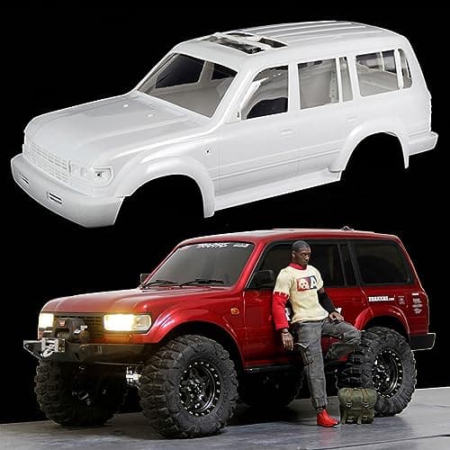 RXZIXYL Classic Land Cruiser LC80 Body Shell 313mm 123inch Wheelbase for 110 RC Car TRX4 SCX10 Upgrade Accessories LC80 Hard Body