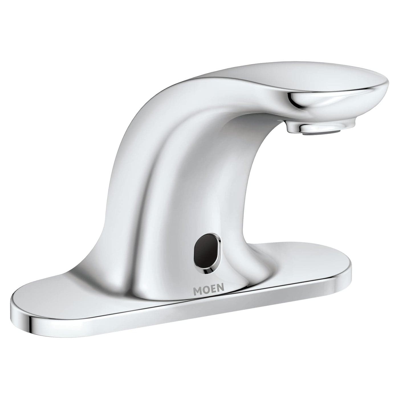 Moen MPower Chrome Commercial Touchless 4Inch Centerset HandsFree Battery Powered SensorOperated Bathroom Faucet CA8301
