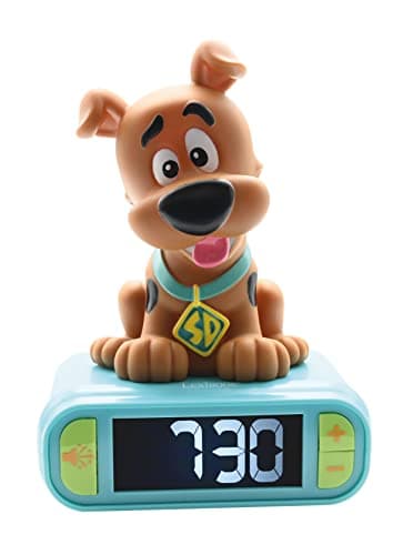 LEXiBOOK - Scooby-Doo Digital Alarm Clock for Kids with Night Light Snooze, Childrens Clock, Luminous Scooby-Doo, Blue Colour - RL800SD