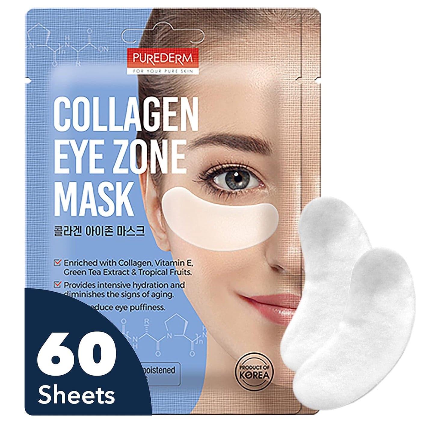 Purederm Collagen Eye Zone Pad Patches Mask Wrinkle Care 2 PACk 30 Sheets