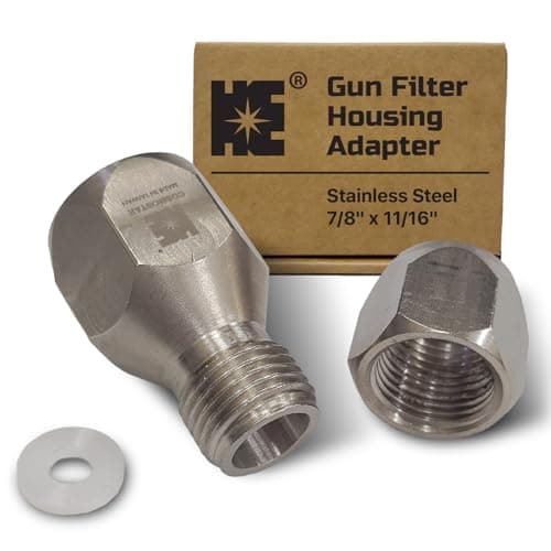 Cosmostar 78 x 1116 Gun Filter Housing Adapter Tip Filter Retainer for Airless Paint Spray Guns Compatible with 164120 or 164120 Improves Spray Performance Reduces Clogs
