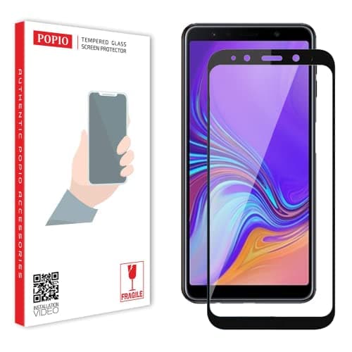 POPIO Military-Grade Gorilla Tempered Glass For Samsung Galaxy A7 (2018) | 9H Hardness, Edge-to-Edge, Bubble-Free