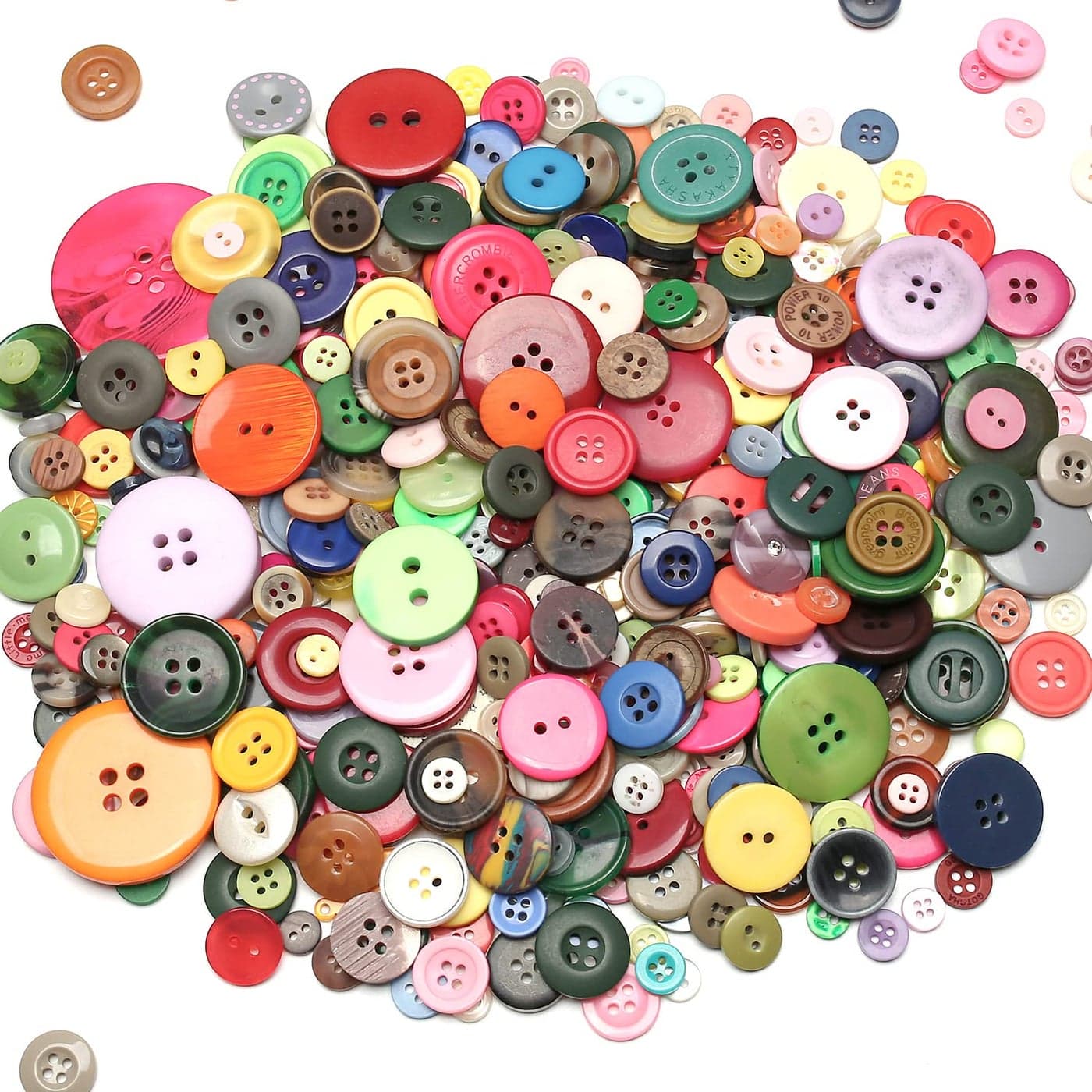 About 660 Resin Buttons of Various Specifications Handmade Buttons Sewing DIY Handicraft Buttons HandPainted Decorative Buttons Multicolor Series