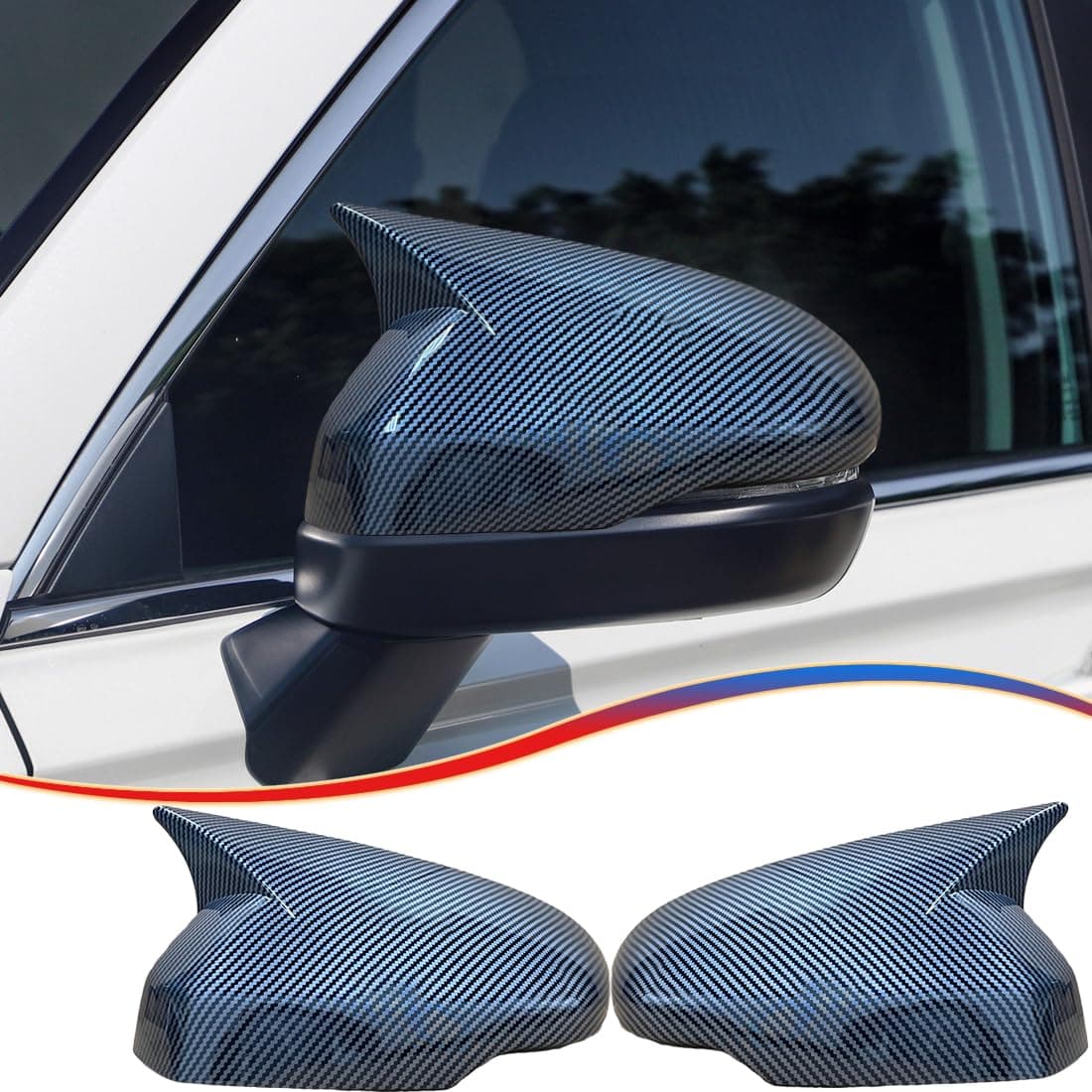 MUXEE Side Rear View Mirror Cover for Honda CRV 2023 2024 2025 2026 Carbon Fiber Turn Signal Housing Cover Accessorieswith Turn Signal housing Slot