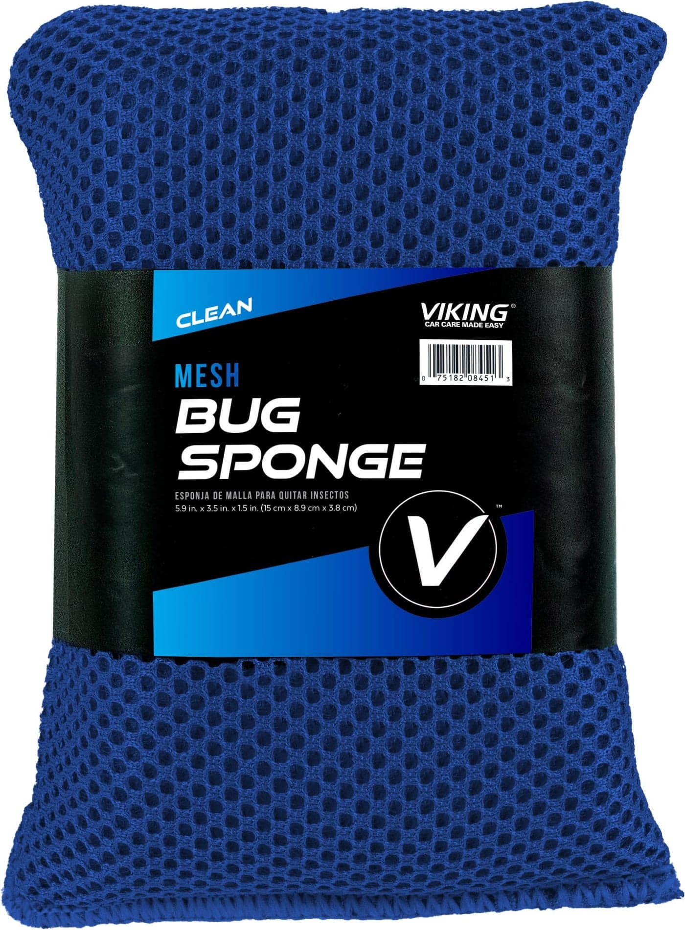 VIKING Mesh Bug Sponge Car Wash Sponge for Cleaning Bugs and Tar Colors Vary 4 inch by 6 inch 1 Pack