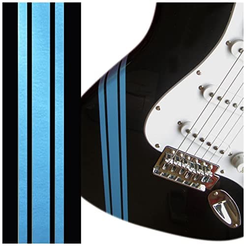 Racing Stripes/Competition Lines Sticker for Guitars & Bass - Sonic Blue