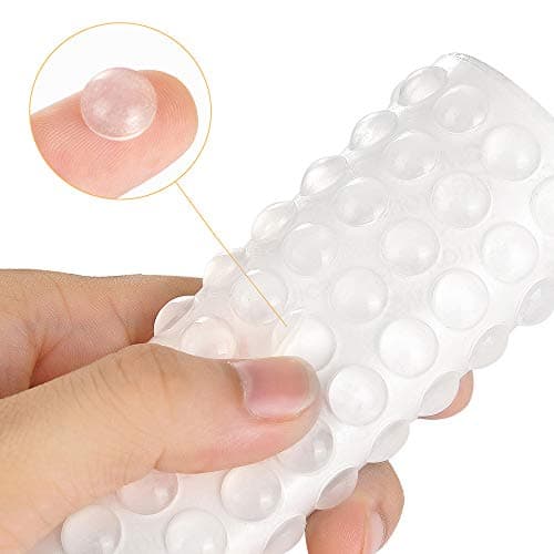 200PCS Cabinet Bumpers Clear Rubber Bumpers Self Adhesive, Soft Close Cabinet Door Bumper Dots, Sound Dampening Cupboard Door Bumpers Pads for Kitchen Drawers, Picture Frames, Furniture