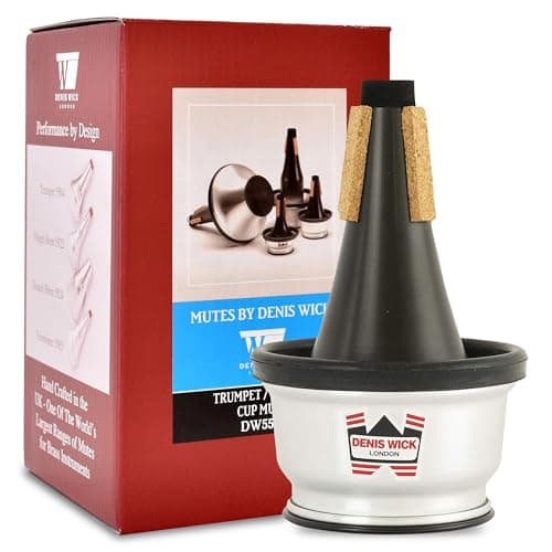 Denis Wick Adjustable Cup Mute for Trumpet or Cornet 5531 HandSpun Aluminum Mute and Adjustable Cup Position for Varied Tone Ideal for Practice or Performance 75 x 45 x 45 inches