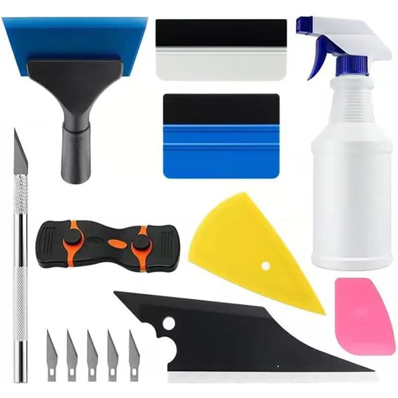 Serplex 14PCS Car Window Tint Application Tool Kit,Car Tint Film for Window Car Paint Protective Film Application Tool Kit Auto Vinyl Wrap Installation Kit for Car,Squeegee Tool Utility Cutter Set