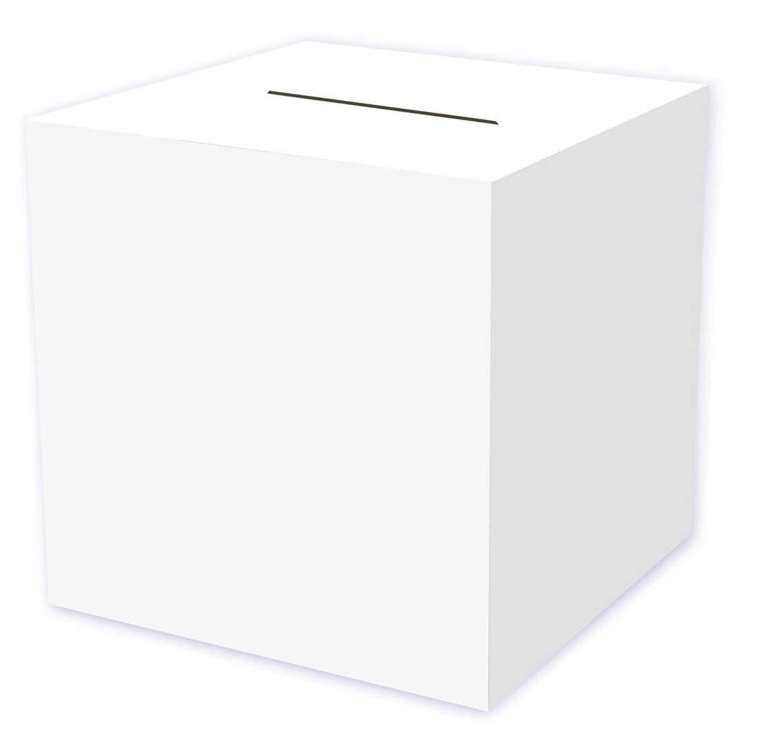 Beistle White Card Box Holder for Weddings Baby Shower Birthday and Graduation Celebrations 12 x 12