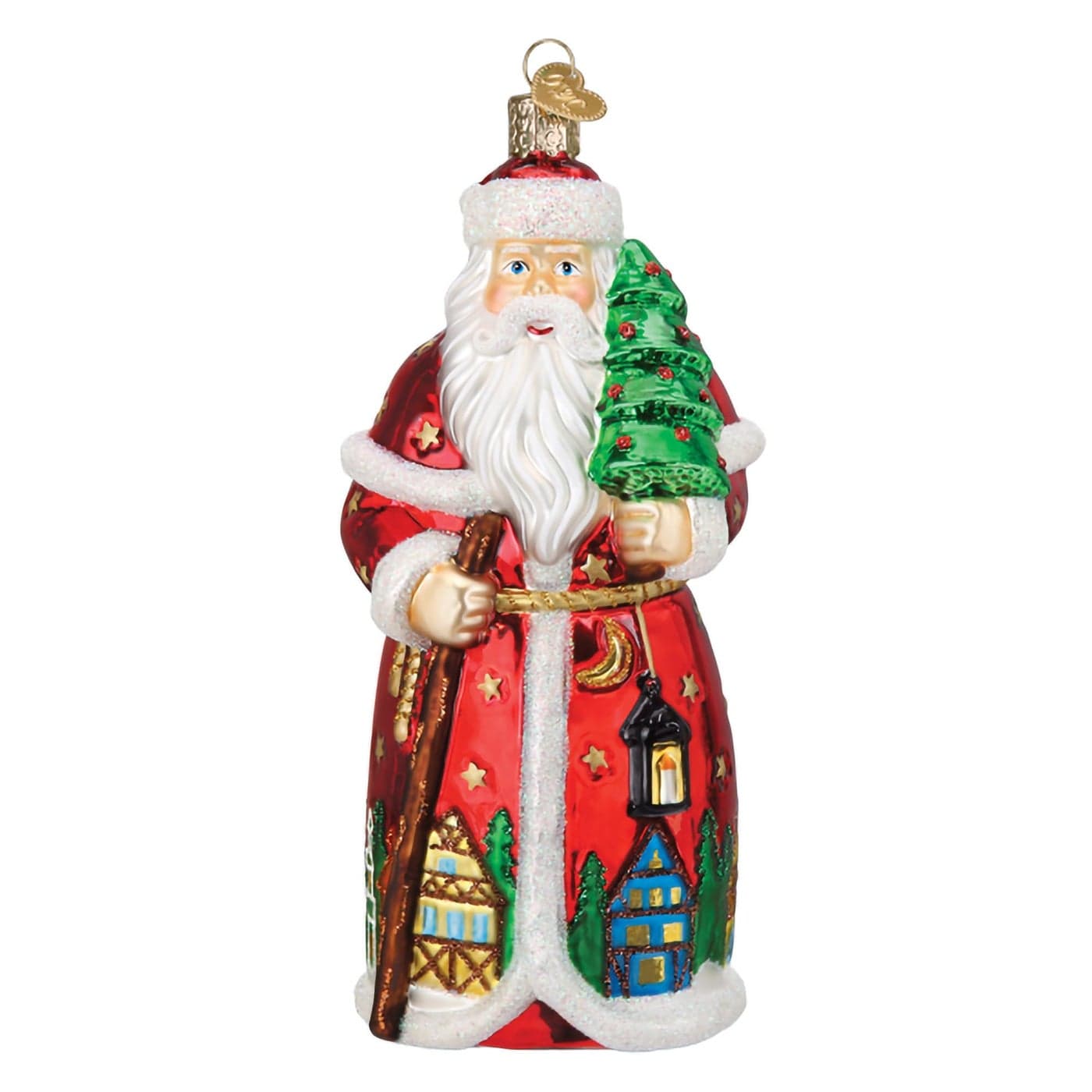 Old World Christmas German Santa Glass Hanging Ornament