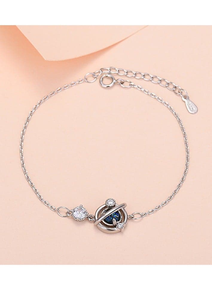 S925 pure silver bracelet niche jewelry Korean style temperament Korean retro female ins style high-end couple silver jewelry bracelet jewelry