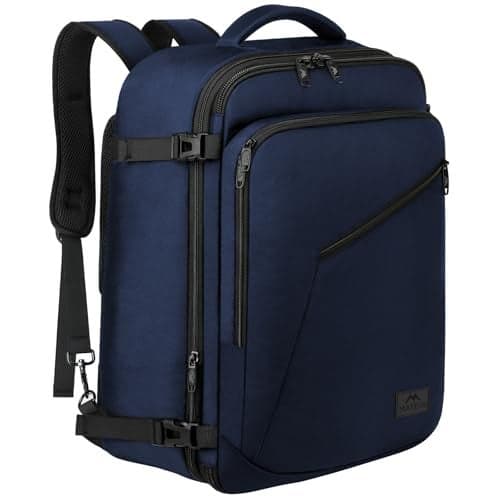 MATEIN Backpack for Travel, 27L Water Resistant Carry on Backpack Fits Overhead Bin, Convertible Work Daypack with 2 Handles, Hiking Daypack for Outdoor Sport,Travel Gifts for Men Women, Blue