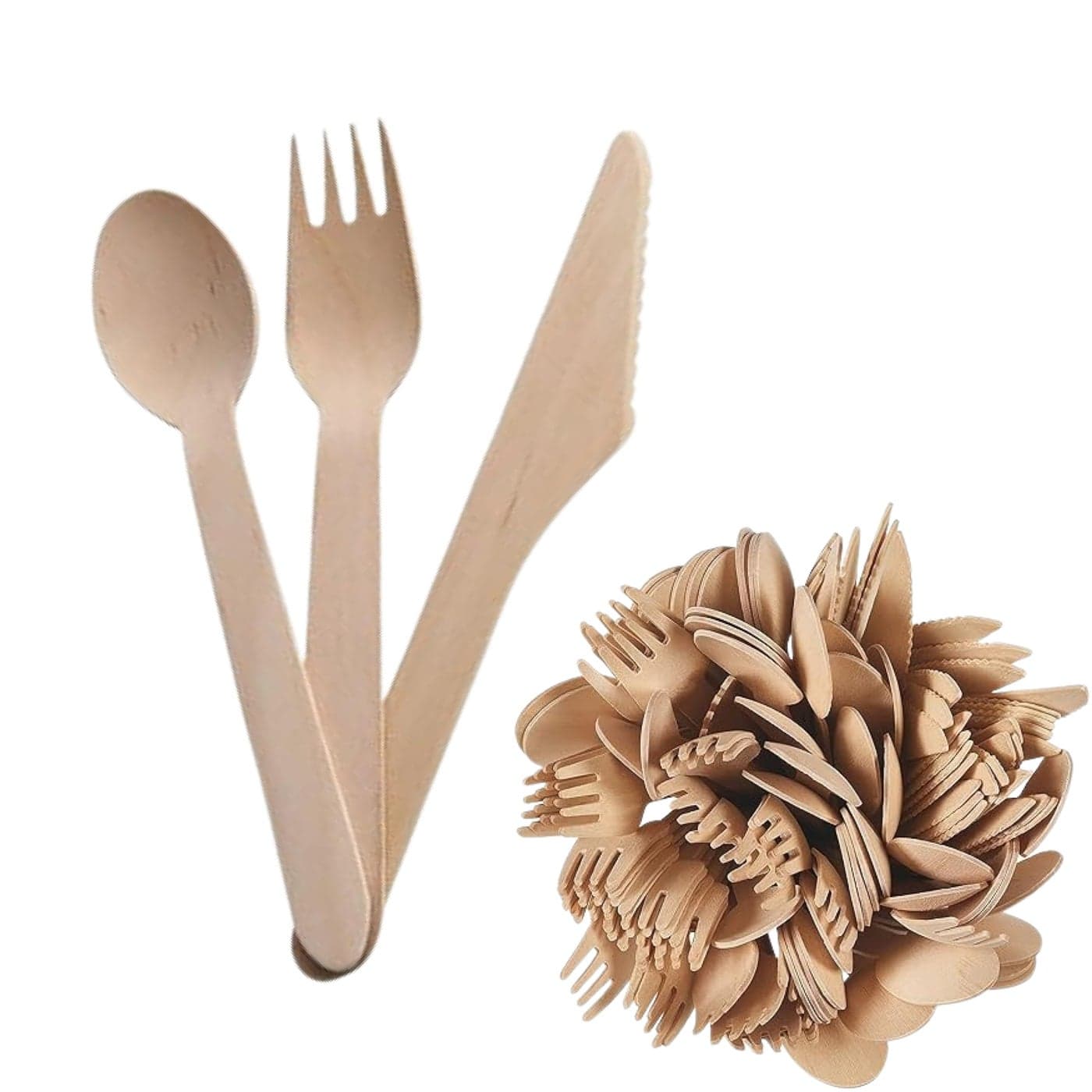 Perfect Stix Wooden Cutlery Kit Pack of 200